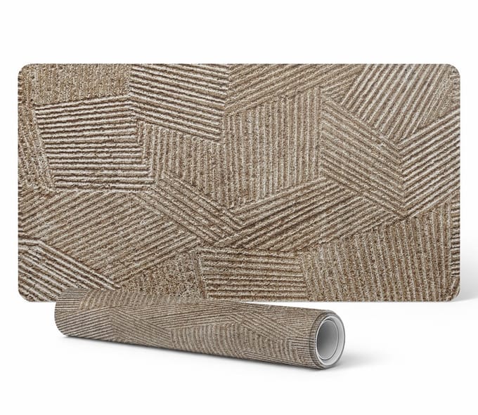 Antislip bureauonderlegger met geometrisch lijnpatroon 90x45 cm