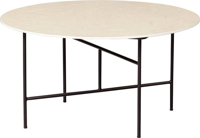 WOOOD Vida Bijzettafel - Marmeren Look - Naturel - 40x75x75