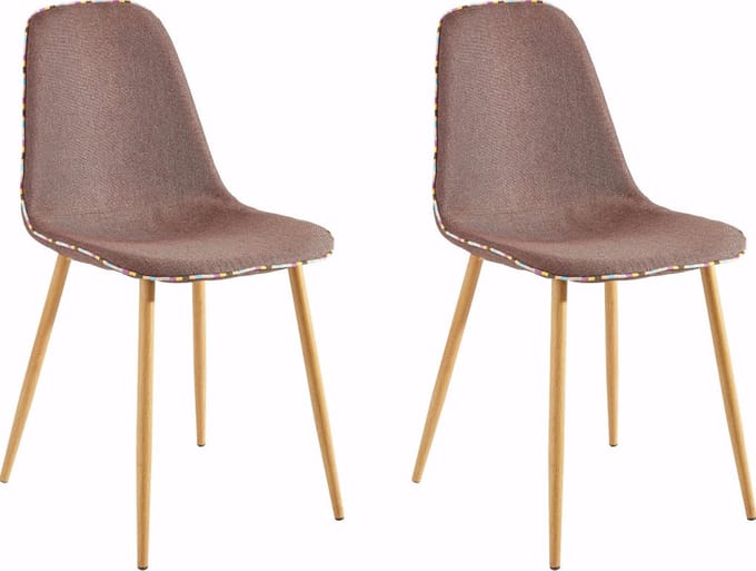 Aspen-Stoel - Bruin - Set van 2