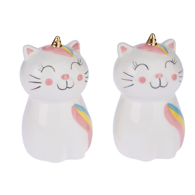 TIAKI peper- en zoutstel "Unicorn" set van 2 katten