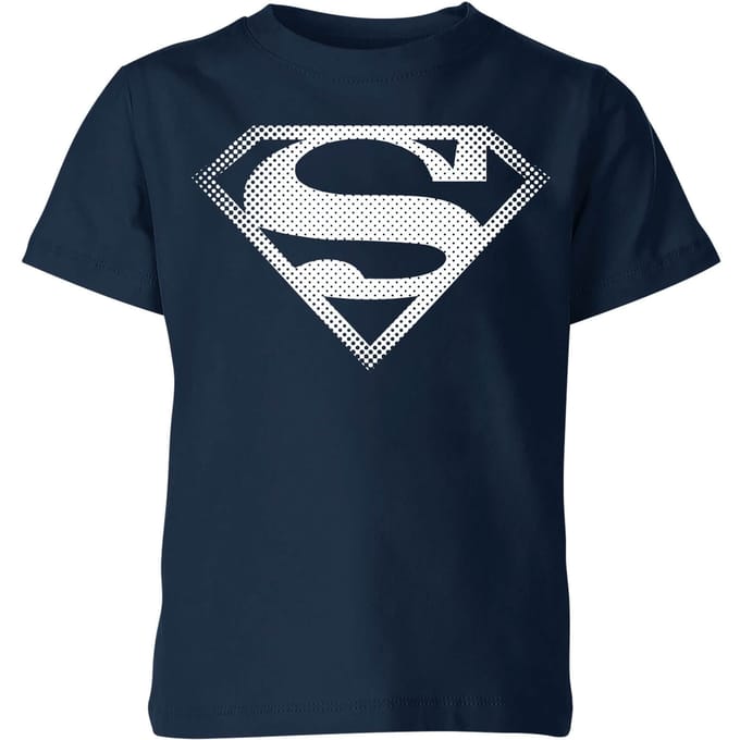 Superman Spot Logo Kids' T-Shirt - Navy - 122/128 (7-8 jaar)