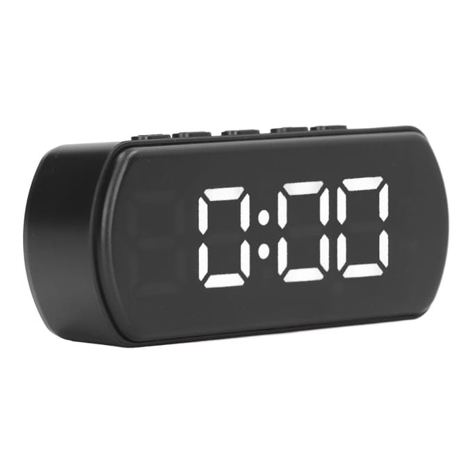 Digitale Wekkers Snooze Temperatuur 12 24 uur Kleine Elektronische Bureauklok met LED Display voor wit