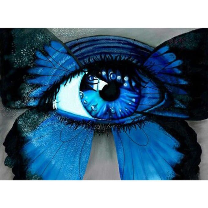 Peinture Diamant 5d DIY Broderie Diamant Point de Croix Peintures 20X30CM blue