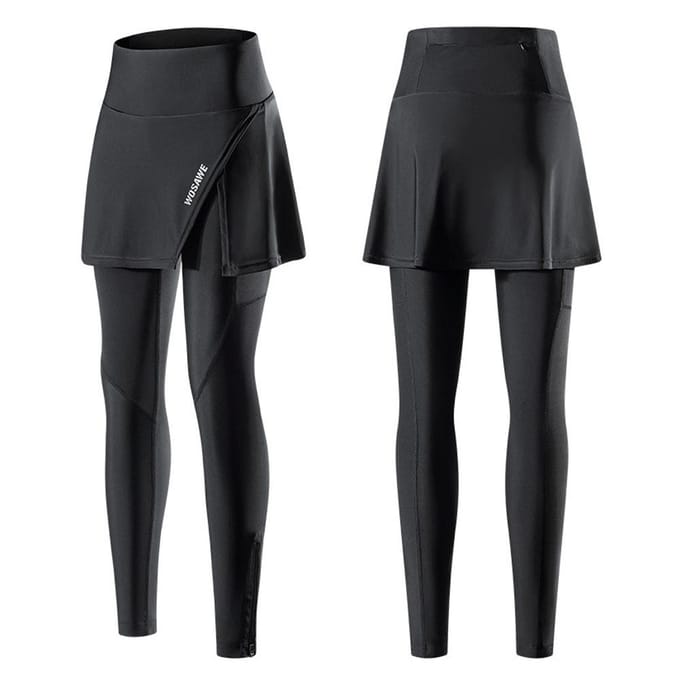 Damesfietskleding Siliconen sponspad Lange broek Snel drogend Ademend Hoge elasticiteit S black