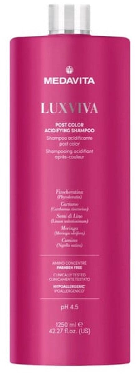 Medavita Luxviva Post Color Acidifying Shampoo 1250ml