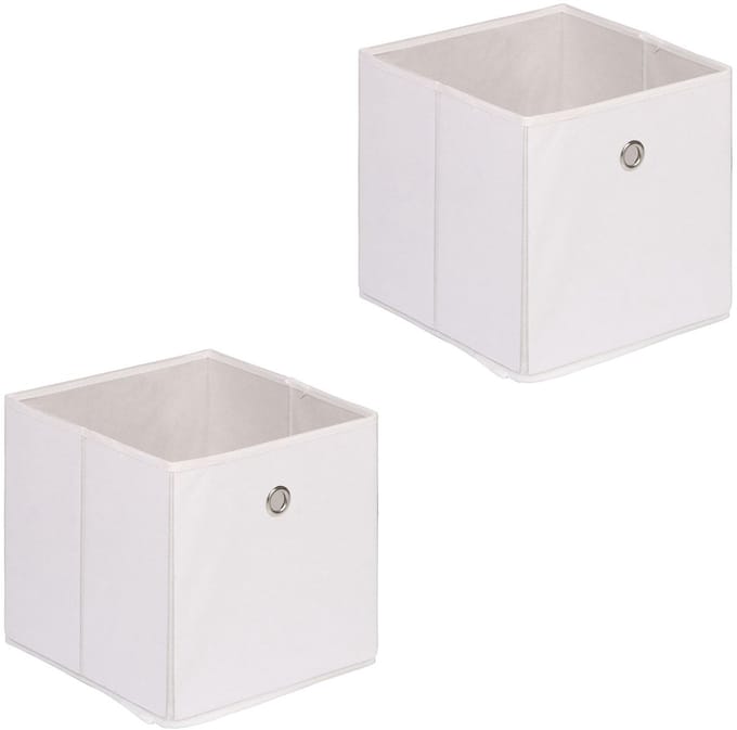 Stoffen box ELA, set van 2, in het wit
