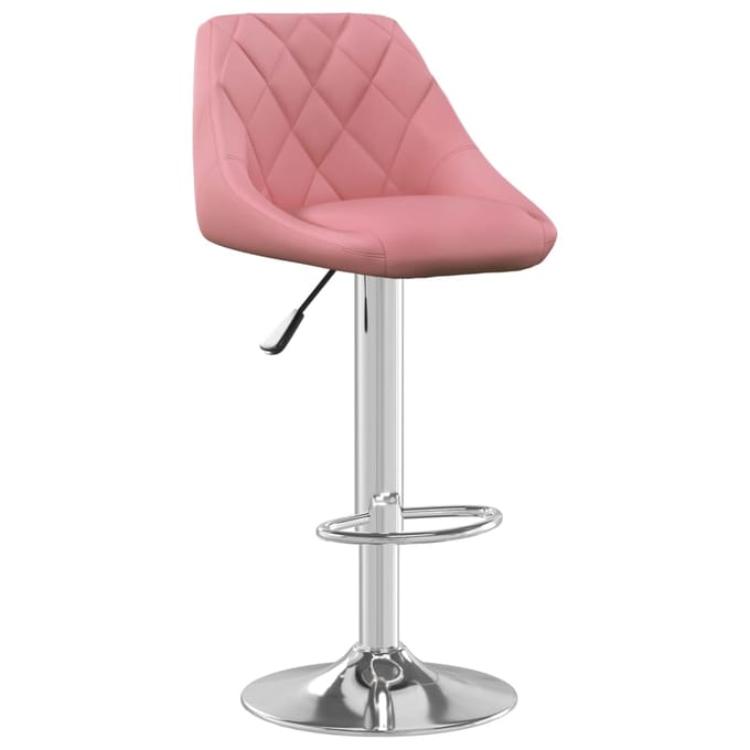 vidaXL - Barkrukken - 2 - st - fluweel - roze
