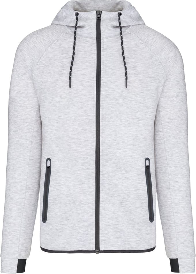 PROACT® Herenjas met capuchon performance PA358 - Ash Heather - L
