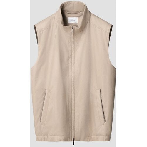 Eton Body-Warmer Lightweight Windproof Water-Repellant Tech Fabric Matte Finish Beige / male