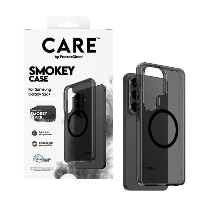 CARE by PanzerGlass Urban Explorer Case Smokey w. - Zwart Qi Samsung Galaxy S26 Plus