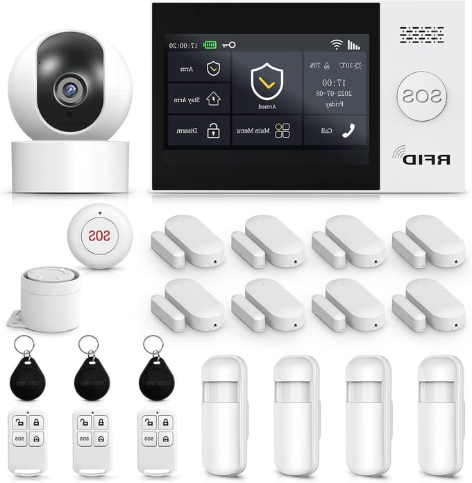 Thuis Alarmsysteem - WLAN GSM - Veiligheid Huis - 4.3 inch Touchscreen - 1.0 Count - Wit