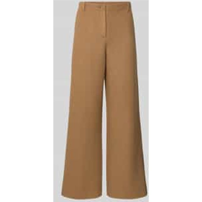 Uitlopende wide leg broek van wolmix - curated by Maja Weyhe