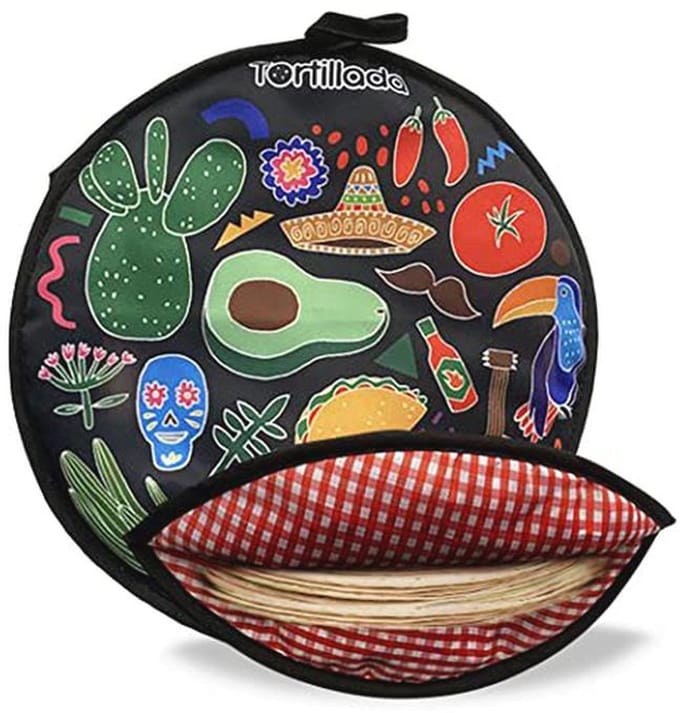 Tortilla Warmte Container - 30 cm Magnetron Geschikt Katoen/Polyester