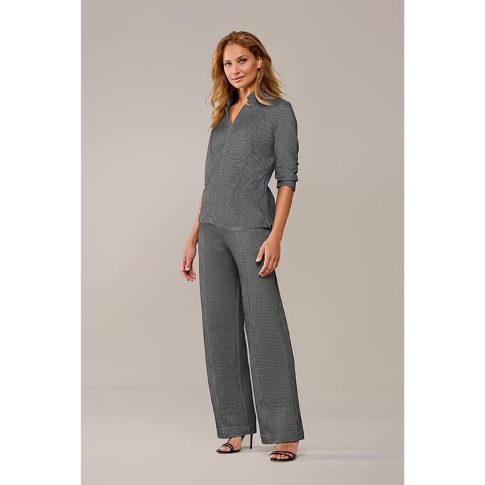 Leony Broek Zwart / Off White