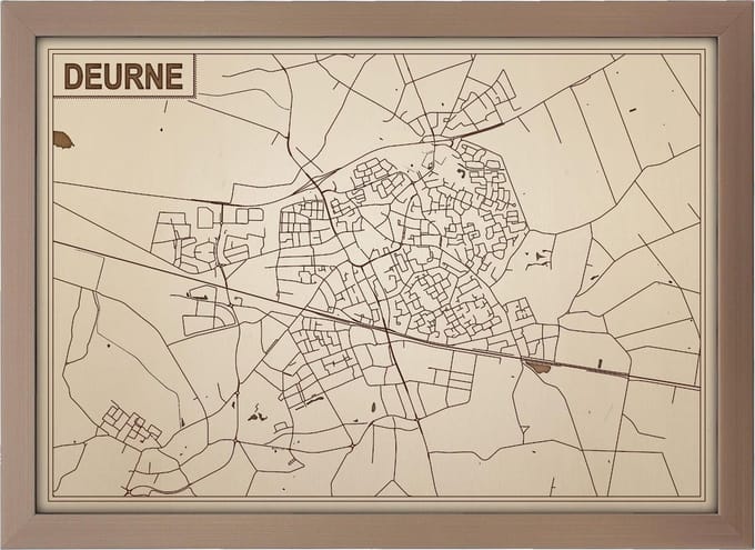 Decoratief Beeld - Houten Van Deurne - Hout - Bekroned - Bruin - 21 X 30 Cm