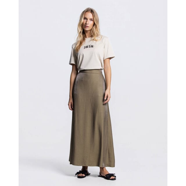 Jansen Amsterdam Dahlia Rok Ws 694 Long Rokken Dames - Olijf - Maat 38