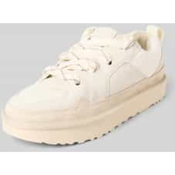 UGG® Lo Lowmel sneaker in White, Maat 37, Suede/Textiel/Gerecyclede Materialen
