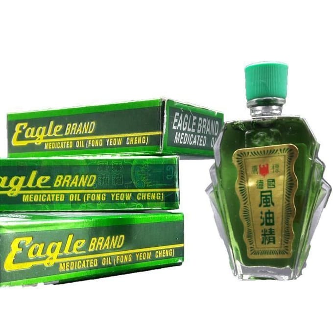 Lot de 3 Flacons Huiles Aromatiques Eagle Brand - Parfum Chlorophylle & Menthe - 3 x 12ml