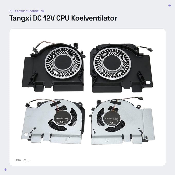 Dailygoods - CPU Fan - Silent CPU Fan - Cooling System - High Performance CPU Fan - Vervangende interne koeler voor MI laptop
