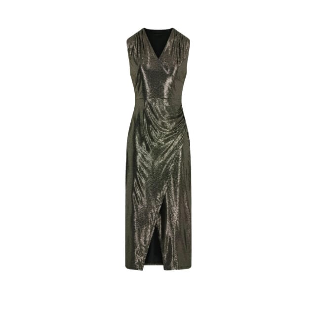 Morgan - Sleeveless midi dress 252-Riva gold yellow - Maat : 38
