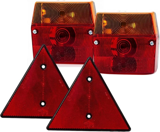 Achterlichten Aanhanger Driehoek LED 4 Functies Gloeilamp voor Vrachtwagen