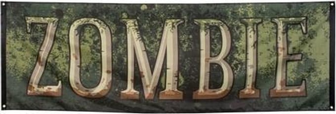 Banner zombie 74cm x 220cm.
