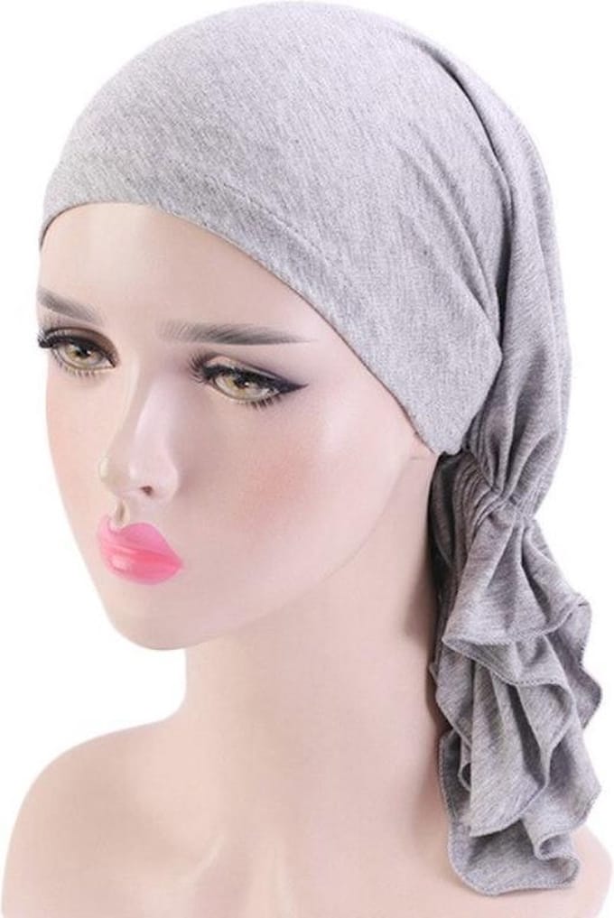 Cabantis Hijab Hoofddoek|Hoofddeksel|Islamitisch|Tulband|Muts|Katoen|Grijs
