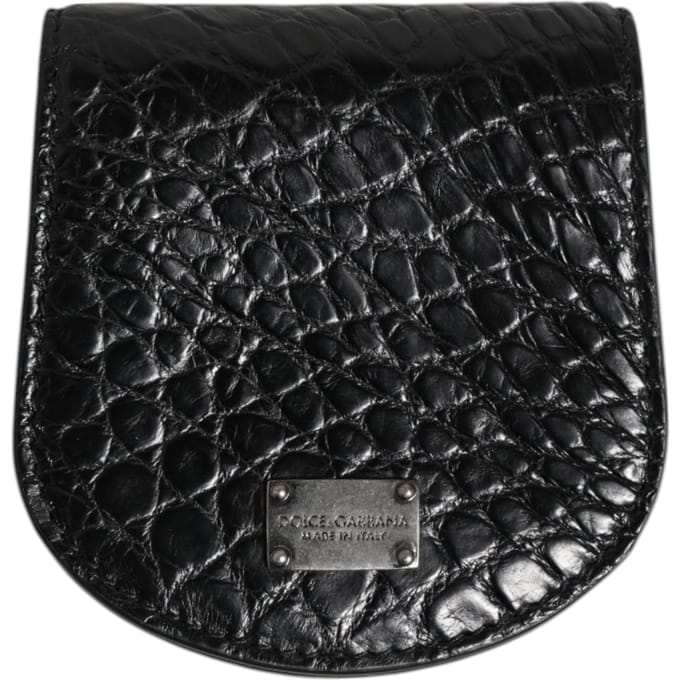Zwarte Exotische Huid Munt Condom Case Houder Pocket Portemonnee