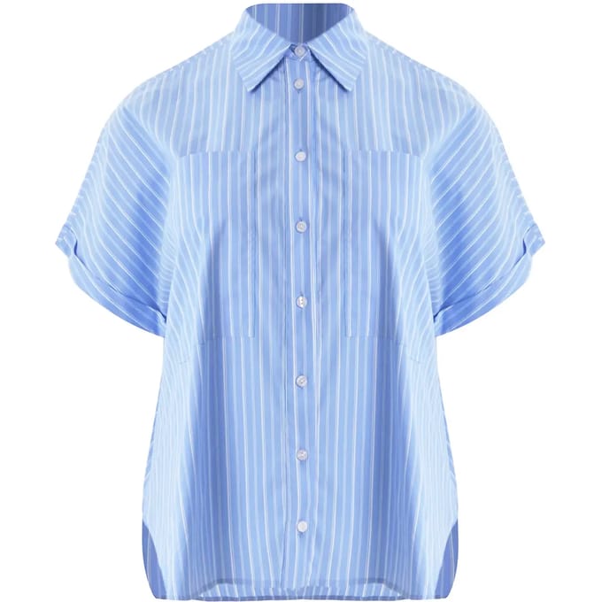 Gestreepte popeline blouse dames Mat Fashion