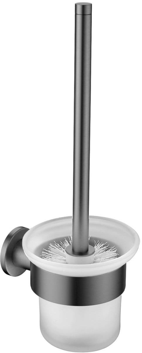 Aloni toiletborstel met houder – gunmetal