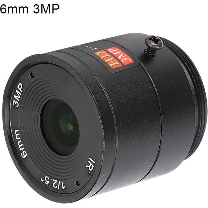 6mm 3MP HD F1.4 1/2.5 CS Mount CCTV Lens voor Camera black