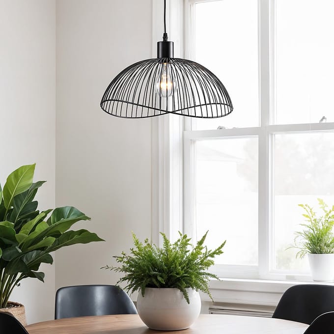 LumenXL Minimalistische hanglamp - zwart metaal - Ravi