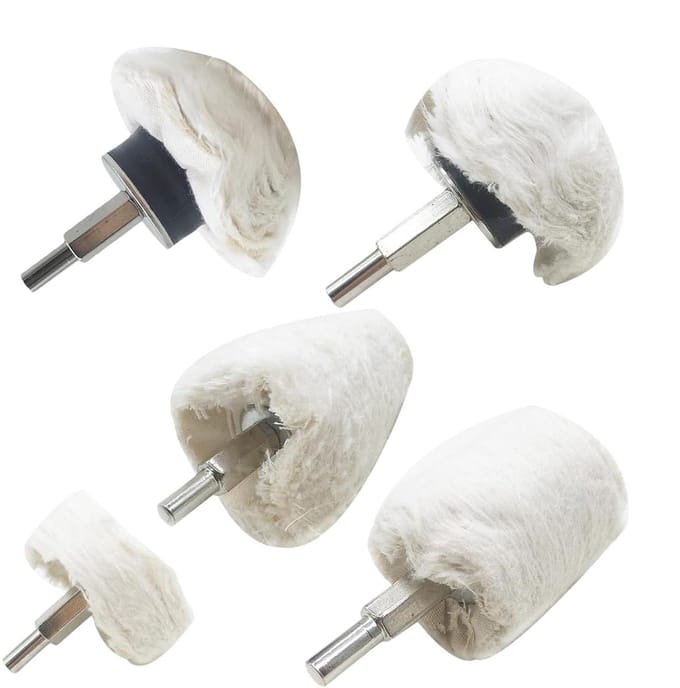 Polijstpad Kit - Polijstwielen Set - Oppervlakken Polijsten - Antislip Zeskantas - 15.4 Centimeter - Wit
