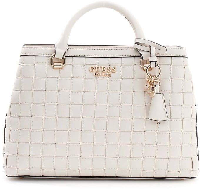 GUESS handtas schoudertas Sandy Girlfriend Satchel Cream White crème