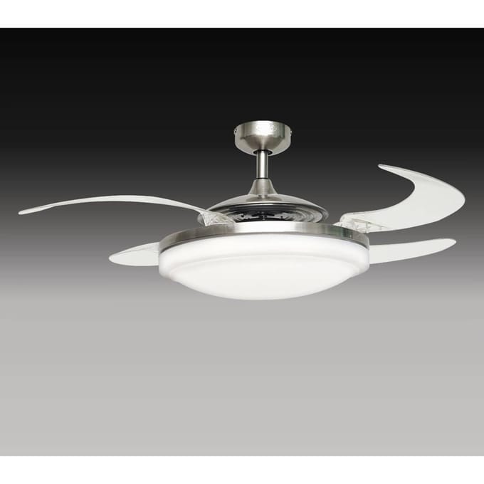 Beacon Lighting Baken ventilator met licht Fanaway Evo 2, mat chroom, stil