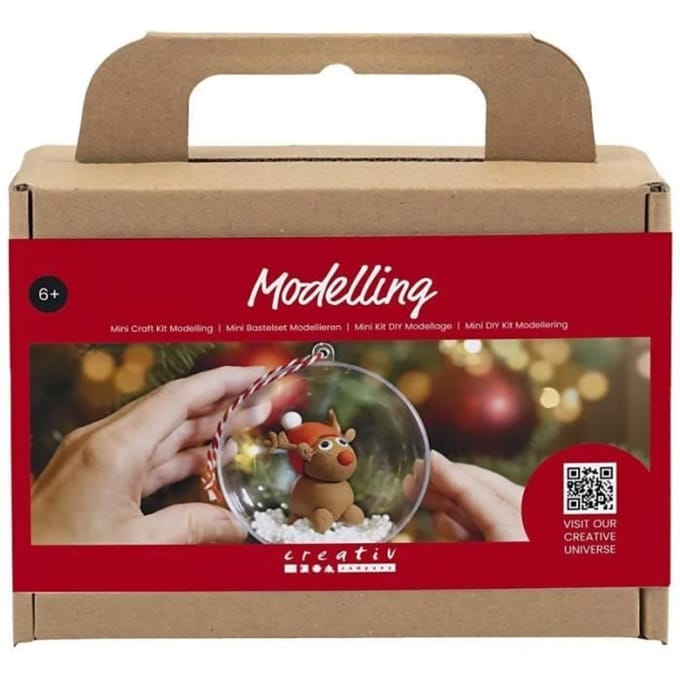 Creativ Company Mini Hobbyset Boetseren Kerstbal Rendier