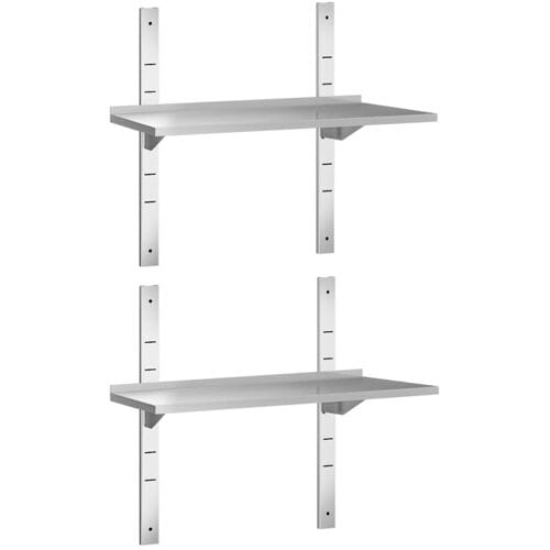 GGM Gastro Dubbele RVS wandschap PREMIUM - 1000x300mm zilver