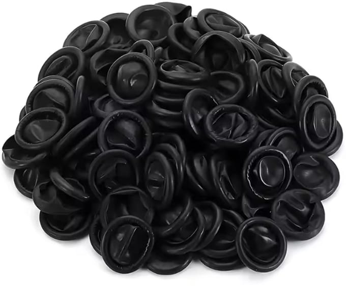 Finnacle - 100 Stuks Latex Vinger Covers Vingerbeschermers Zwart