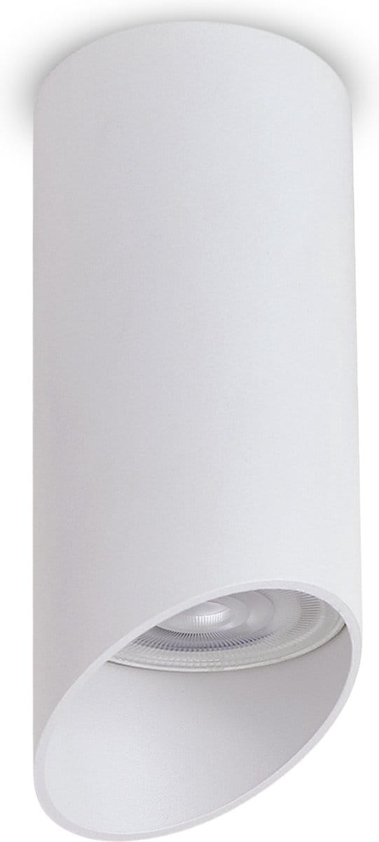 Maclean - Opbouwarmatuur/buis - spot - rond - aluminium - 55x130mm - Wit - MCE360 W