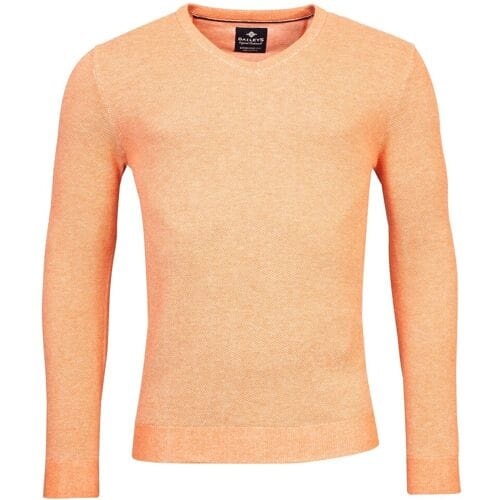 Baileys Trui V-Neck Cotton 2-Tone Jacquard Soft Coral Melange / male