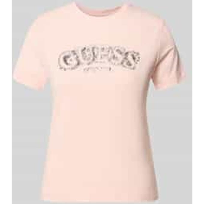 T-shirt van mix van viscose en elastaan met logo