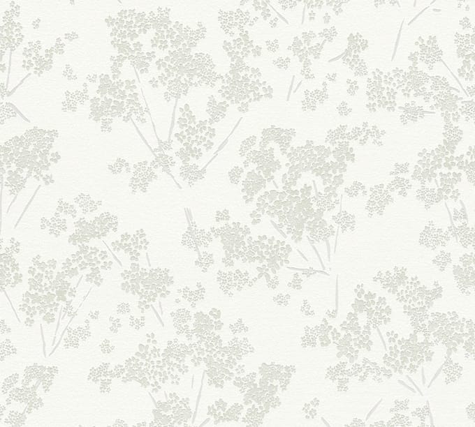 BLOEMETJES BEHANG | Floraal - Wit Groen Grijs - A.S. Création Casual Living