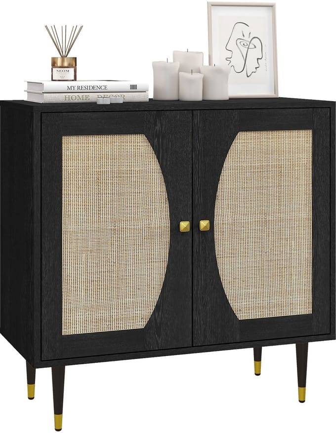 HOMCOM Dressoir - Spaanplaat - 80x38x79cm - Zwart
