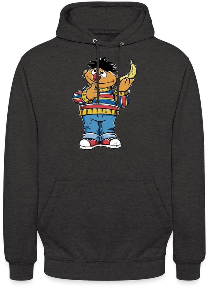 Sesamstraat Ernie Banana Telefoon Hoodie Unisex
