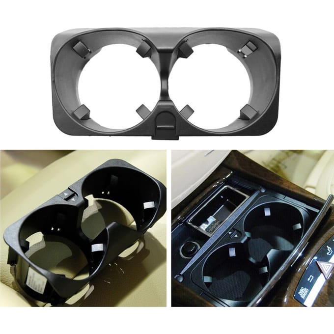 Porte-gobelets de console centrale de remplacement pour Mercedes Benz Classe S W221 Facelift (2009 06 ) noir