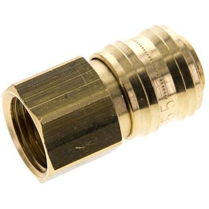 Messing DN 5.5 (Orion) Luchtkoppeling Snelkoppeling G 1/2 inch Binnendraad