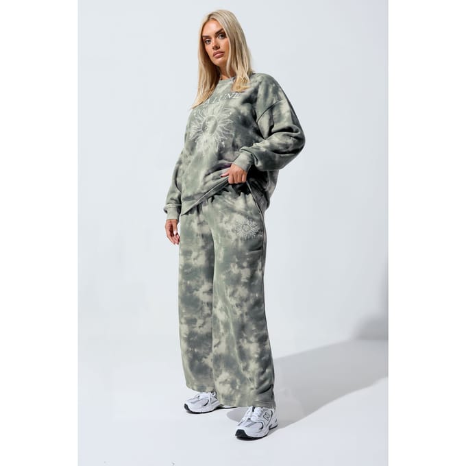 Limited Collection Grey Graphic Tie Dye Joggingbroek Size 46