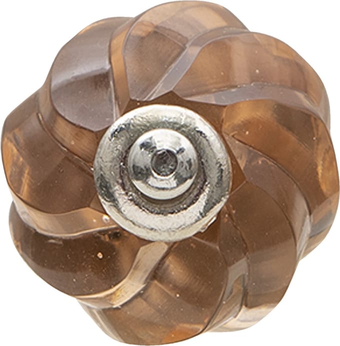 Clayre & Eef Deurknop Ø 4 cm Bruin Glas
