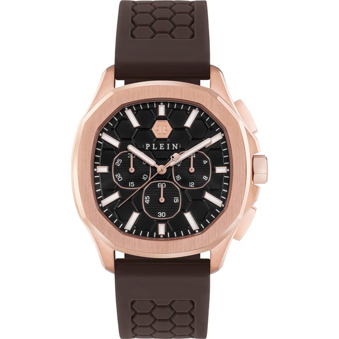 Philipp Plein $keleton $pectre PWSAA0523 Horloge - Siliconen - Bruin - Ø 44 mm