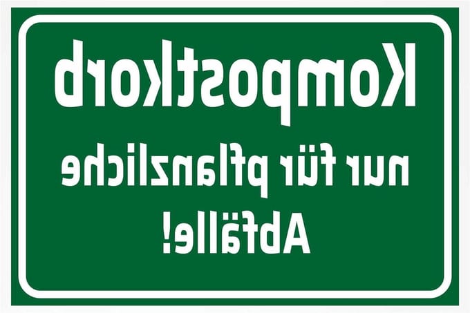 Compostmand Sticker - Afvalsticker GFT - Afval Scheiden - Plantaardig Afval - 400x300 mm - Groen